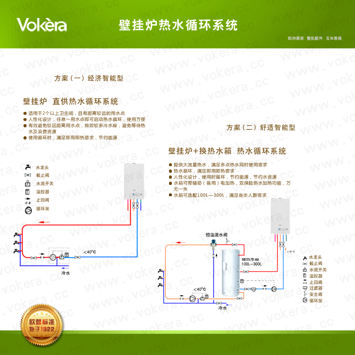 壁挂炉热水循环系统